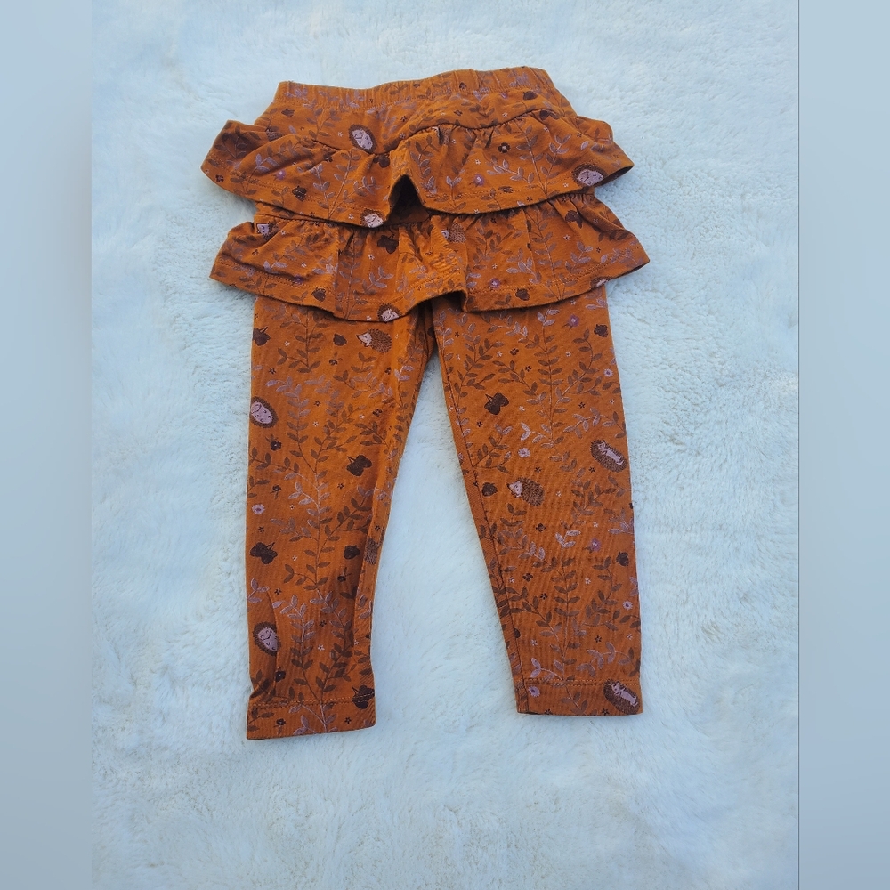 Kids Ruffled Brown Floral Bottoms Size 18m